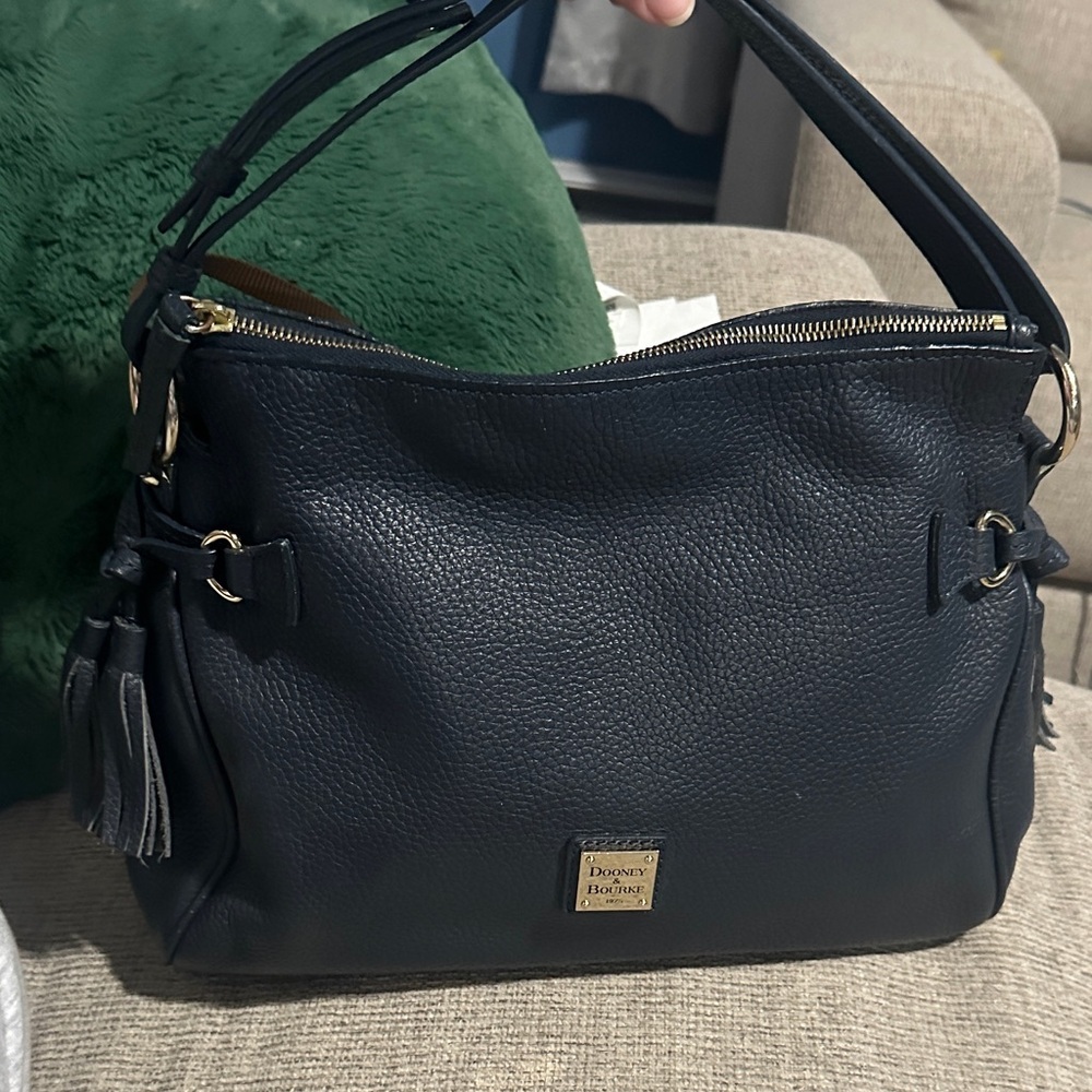 Dooney & Bourke Navy Leather Shoulder Bag